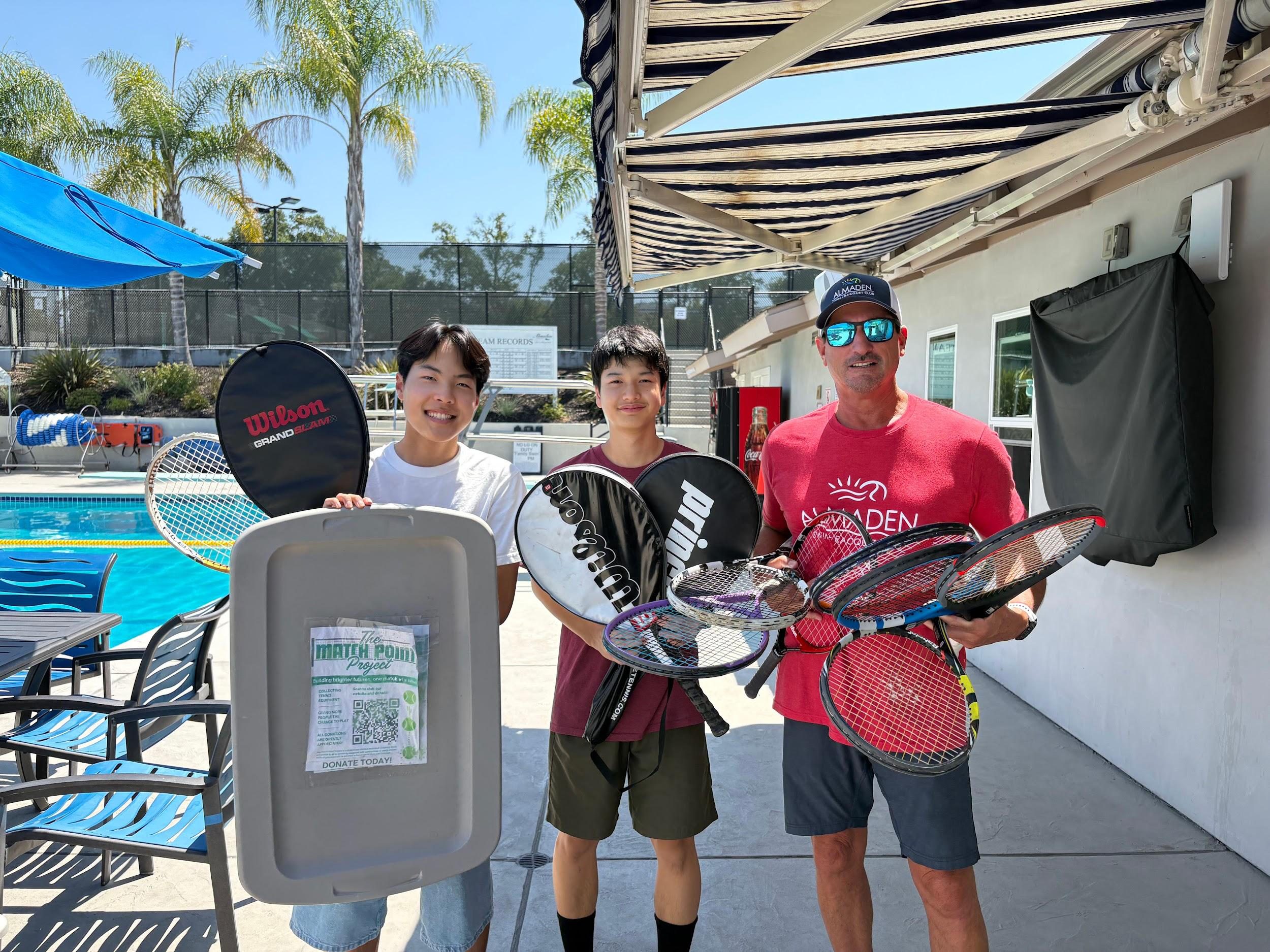 Collecting donations at Almaden Swim and Racquet Club